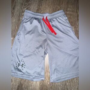 Under Armour Men's Gray Shorts with Red Drawstring